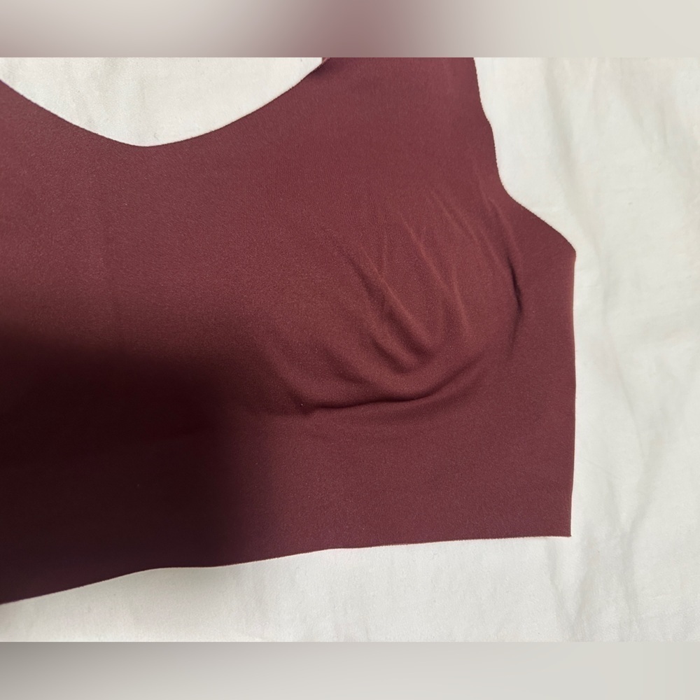 Aerie Smoothez Padded Scoop Bralette Maroon Size Extra Small - Picture 2 of 6